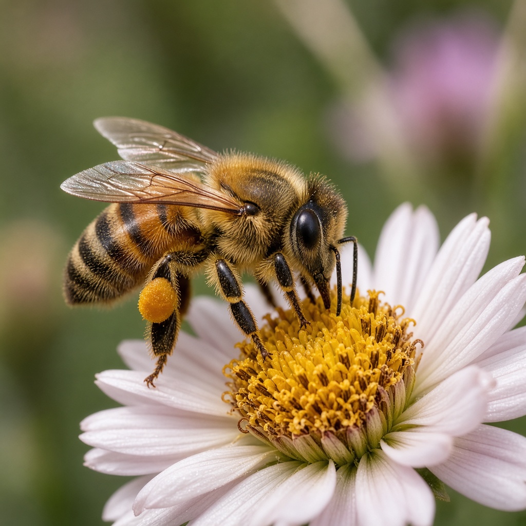 Honey bee photo for bee sting identification