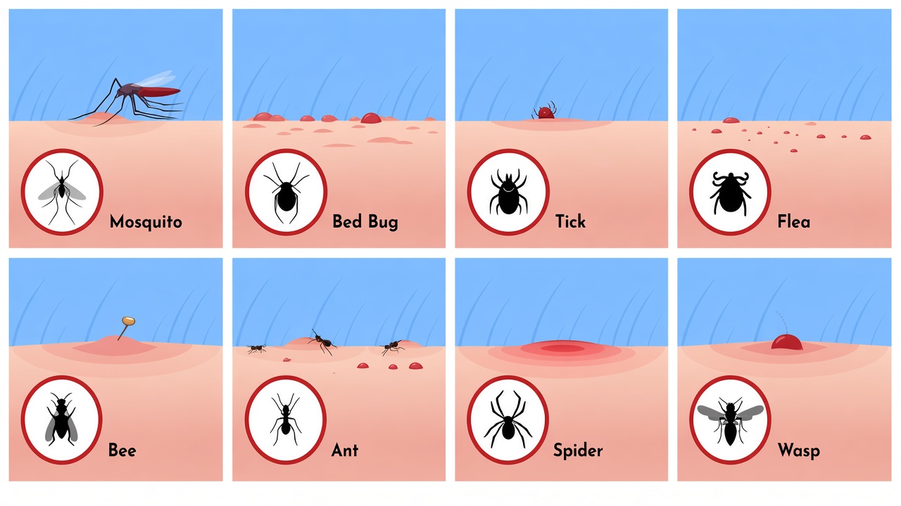 types of bug bites chart